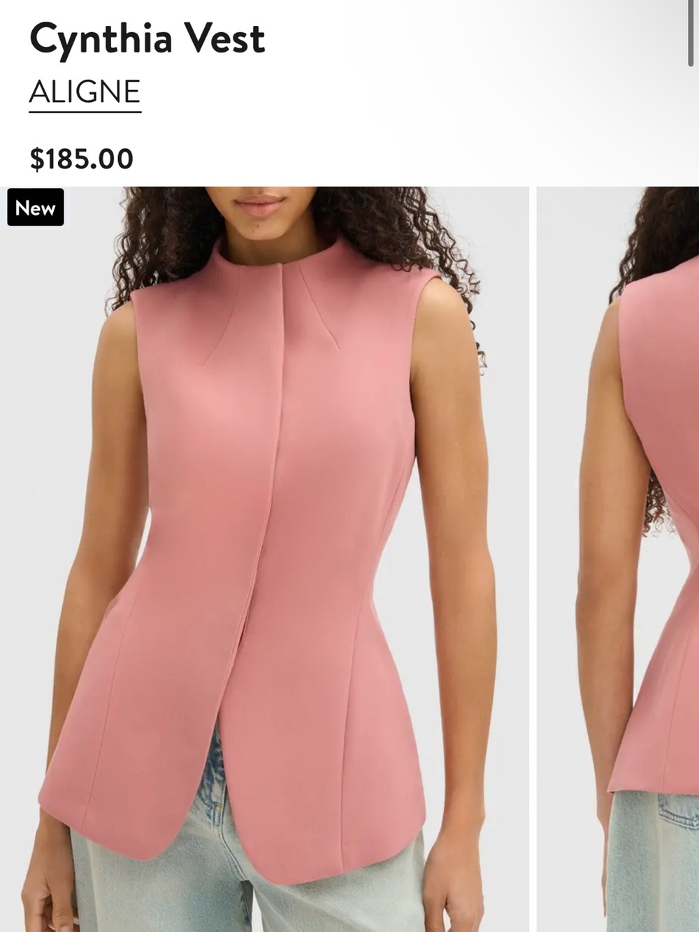 Aline Sleeveless Cynthia Tunic Vest in terracotta